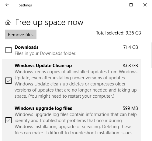 how much space is needed for windows 10 on mac